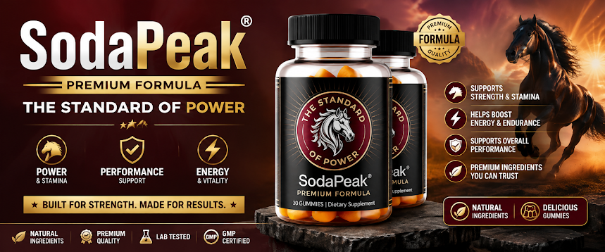 SodaPeak Premium Formula promotional banner